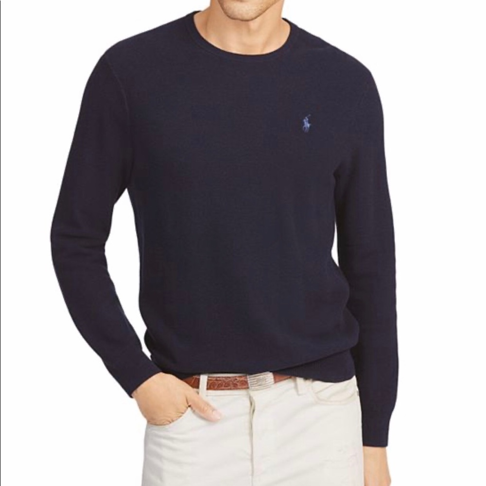 MEDIUM RALPH LAUREN BLACK W/ PURPLE POLO PLAYER!